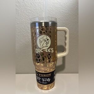 Yukon Outfitters Buc-ee’s Rose Gold Leopard Cheetah 40 oz Tumbler Cup NEW Bucees
